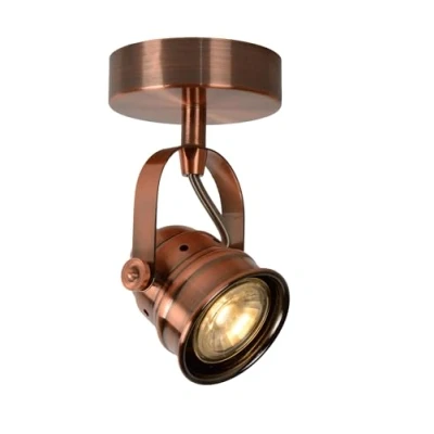 Image de Lucide CIGAL Spot Plafond Ø 9 cm LED GU10 1x5W 2700K Cuivre