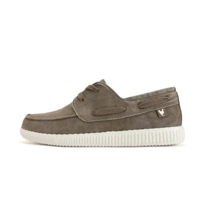 Image de WALKINPITAS Modèle WP150 Nautico Washed Chaussures pour homme décontractées de sport l&#039;été très confortables., Taupe, 44 EU