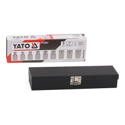 Image de YATO YT 0521 Jeu de douilles 9 Torx Acier chrome vanadium 1/2