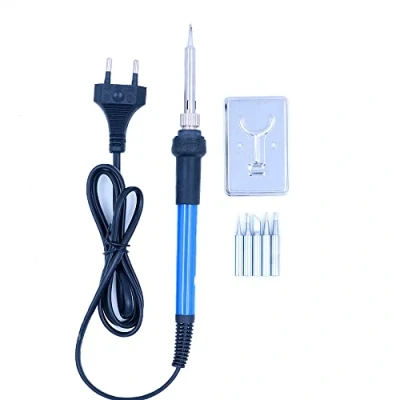 Image de WANGCL Kit de Fer à souder avec Stylo électrique réglable en température, Outil Soudure électronique 60W/220V, Support 5pcs Pointes