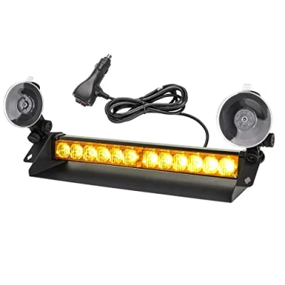 Image de ROUTEKING Gyrophare Led Stroboscopique 35.6cm 12 Rampe 9 Modes de Flash, 12V 24V Pour Voiture Camion remorque, Feux d&#039;avertissement d&#039;urgence Clignotants (Orange)