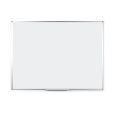Image de BoardsPlus Tableau Blanc Magnétique, 60 x 45 cm, Surface émaillé, avec cadre en aluminium et porte marqueurs