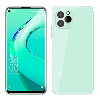 Image de OUKITEL Android 11 Téléphone Portable C21 Pro, Design Plein Verre, 4Go+64Go, SD Externe 256 Go, Triple Caméra 21MP, Smartphone Débloqué, Ecran HD+ 6,39 &#039;&#039;, Face ID,Empreinte Digitale GPS WiFi Vert