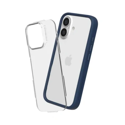 Image de RhinoShield Coque Compatible avec [iPhone 16] Mod NX Protection Fine Personnalisable Technologie d&#039;absorption des Chocs [sans BPA] Bleu Marine