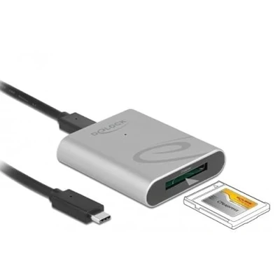 Image de DeLOCK Lecteur de carte USB Type C dans un boitier en aluminium pour les cartes mémoire CFexpress Neuf