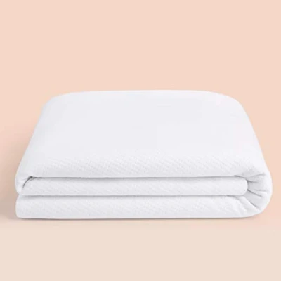 Image de Casper Protège Matelas imperméable, Polyester, Blanc, Grand lit