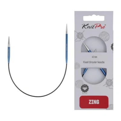 Image de KnitPro K47058 Aiguilles à Tricoter circulaires, Métal, Bleu, 25cm / 4mm