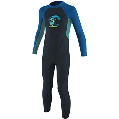 Image de ONEILL WETSUITS Reactor II Back Zip Complet pour Enfant Combinaison de plongée, Ardoise/Bleu Clair/océan, S