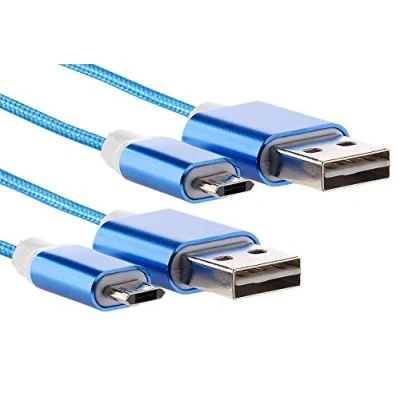 Image de 2 câbles USB Micro enfichables des deux cotés 1 m [Callstel]