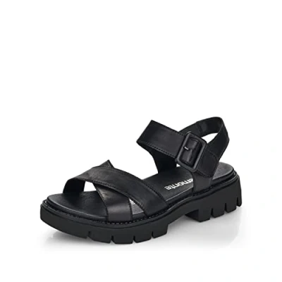 Image de Remonte Femme D7950 Sandale à Talon, Noir 00, 38 EU