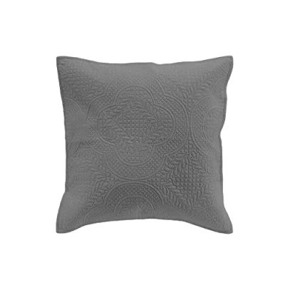 Image de douceur d&#039;intérieur, Housse de Coussin (40 x 40 cm) Romane Anthracite, Microfibre Unie