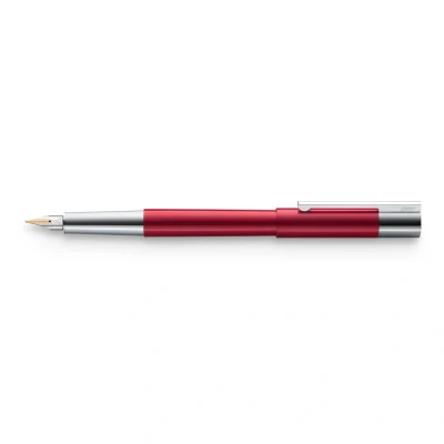 Image de Lamy scala pianored Stylo Plume puriste dans un boîtier robuste en métal massif et finition laquée 14 carats dorée largeur de trait B Avec cartouche d&#039;encre T 10 bleue Pour droitier