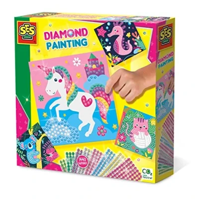 Image de SES Creative 14701 Kit de peinture sur verre pour enfants à partir 5 ans, Taille unique