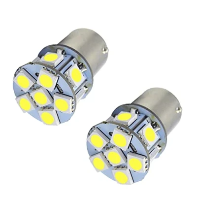 Image de Ruiandsion 2pcs 12V 1157 Ampoule LED BAY15D Super Bright 5050 12SMD Chipsets 6000K de rechange blanche à pour Lumière sauvegarde Feu recul arrière, non polarité