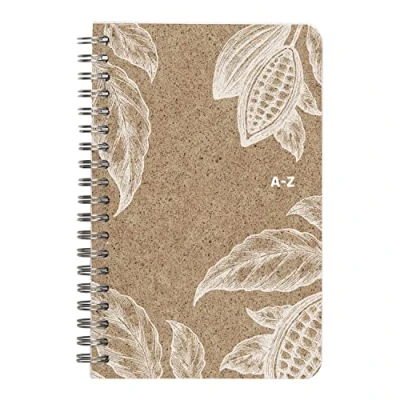 Image de Clairefontaine 83548C Un Carnet Répertoire A Spirale Couverture papier à base de coques cacao 11x17 cm 100 Pages Lignées 90g ivoire Collection Jeans&amp;cocoa 3 visuels, livr aléatoire