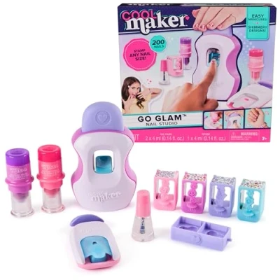 Image de Cool MAKER Go Glam Nail Studio Machine Manucure 200 Ongles avec 4 Motifs, 2 Applicateurs Vernis, 1 Protège Vernis et Masque À Kit de Loisirs créatifs Jouet Enfant 7 Ans +
