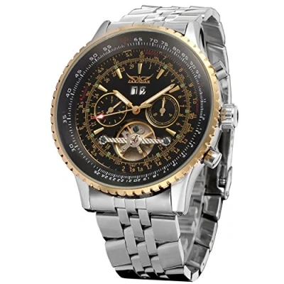 Image de Forsining JAG034M4T2 Montre Tourbillon automatique pour homme avec calendrier complet