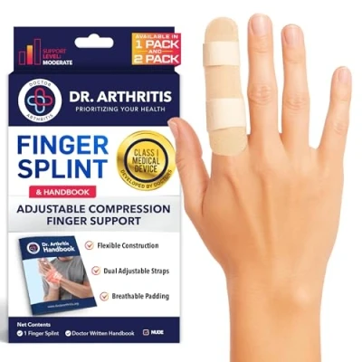 Image de Lot de 2 attelles doigt à gâchette développées par les médecins pour l&#039;arthrite et la récupération des blessures, support préhension outil redressement, cassé qui s&#039;adapte