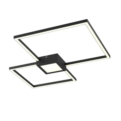 Image de LED Plafonnier Duetto à intensité variable (Moderne) en Noir Aluminium e. a. pour Salon &amp; Salle manger (1 lampe,à), Eclairage LED, Lampe Luminaire Plafonnier, Plafond, Eclerage