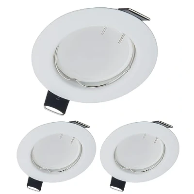Image de YanFeiYit Lot de 3 spots LED encastrables Blanc 55 mm Intensité variable Module GU10 230 V W 320 lm 120 Spot plafond pour salon, chambre à coucher, couloir et grenier