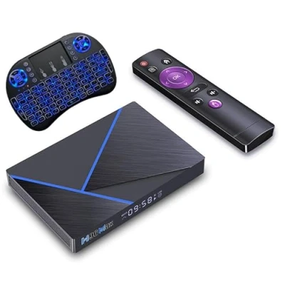 Image de Android 12.0 TV Box, H96 Max V56 Box 8GB RAM 64GB ROM Rockchip RK3566 2.4G/5G Dual WiFi 1000M LAN BT4.0 USB3.0 H.265 8K Ultra HD Media Player with i8 Keyboard