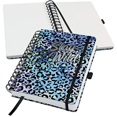 Image de SIGEL JN652 Jolie Carnet de notes à spirale, Blue Leo Love, uni, 120 g/m², 16,8 x 21,5 cm, couverture rigide, 240 pages, bleu, pourpre, noir