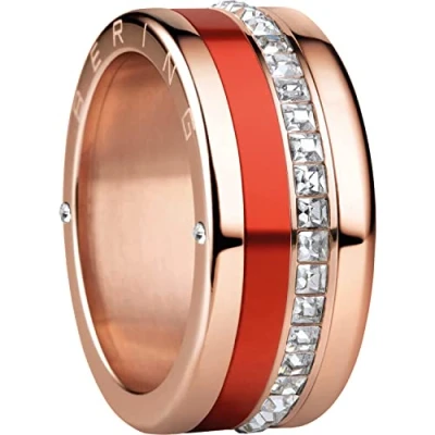 Image de BERING Combinaison de Bagues Échangeables pour Femme en Or Rose et Rouge avec le Système Unique Twist &amp; Change, Nile