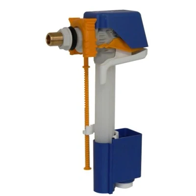Image de robinet flotteur NF hydraulique à Remplissage Différé, Alimentation latérale, Blanc