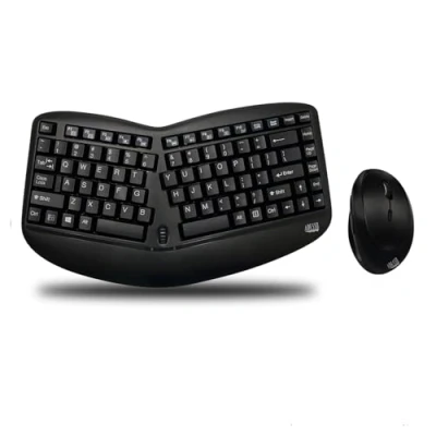 Image de Adesso Tru Form Media 1150 clavier Souris incluse Universel RF sans fil QWERTY Anglais Noir Neuf
