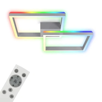 Image de Briloner Plafonnier RGB, Backlight LED, Variable, Température de couleur réglable, LED Frame Télécommande, aluminium, 3753 019