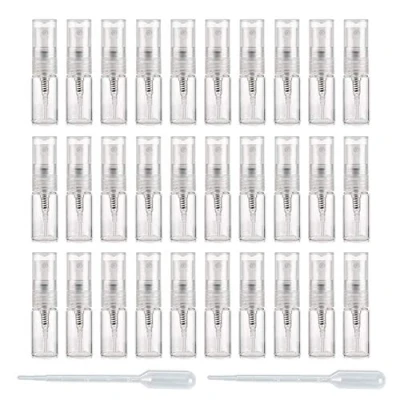 Image de Enslz Lot de 30 mini vaporisateurs en verre rechargeables 2 ml pour nettoyer les huiles essentielles voyage (2 ml)