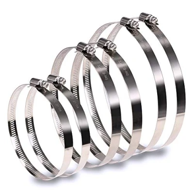 Image de InduSKY Lot de 6 Collier Serrage Tuyau Réglable en Inox Serre Joints à Clips 91 165 mm Colliers Assortiment 3 Tailles Hose Clamp pour Applications Automobiles et Mécaniques