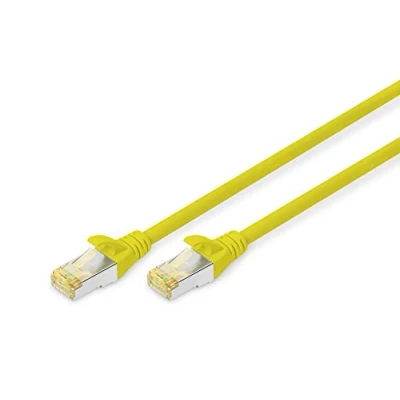 Image de DIGITUS Câble LAN Cat 6A 3m RJ45 réseau S/FTP Blindé Compatible 6 &amp; 7 Jaune