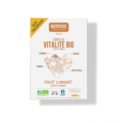Image de Ampoules Complexe Vitalité BIO NUTRIVIE Fabriqué en France