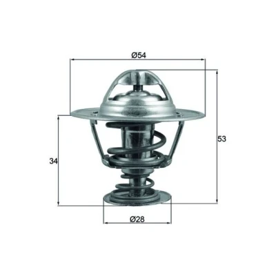 Image de MAHLE ORIGINAL TX 203 88D Thermostat d&#039;eau 88 54 avec joint d&#039;étanchéite HYUNDAI: GALLOPER 2, H 1 / Satellite MPV, Cargo, KIA: SORENTO