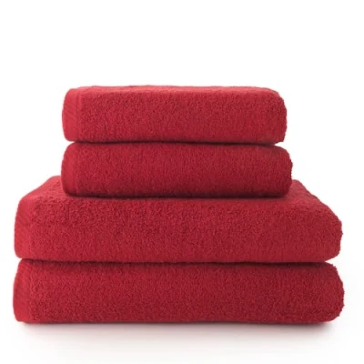 Image de Top Towel Plus Lot de 2 Serviettes Toilette et Bain ou Douche 100% Coton 400 g/m² Grenate