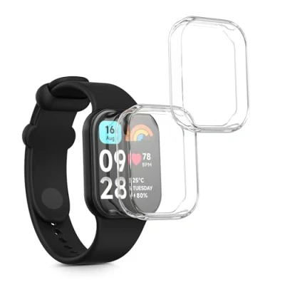 Image de kwmobile Coque Compatible avec Xiaomi Mi Band 8 Pro 2X Étui Cadre écran en Silicone pour Fitness Tracker Transparent
