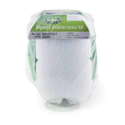 Image de Blagdon Inpond Kit d&#039;entretien 5 en 1 2000, Mousse de Filtre Rechange et Tampon Laine polymère pour s&#039;adapter au 2000
