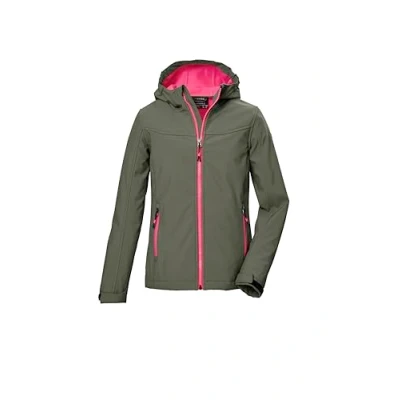 Image de killtec Fille Kow 349 Grls Sftshll Jckt Veste Softshell/d&#039;extérieur Avec Capuche, Moss, 176 EU