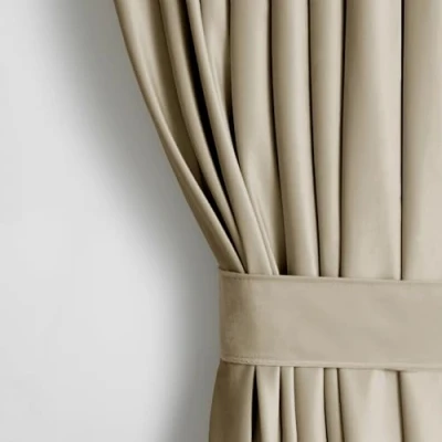 Image de AmeliaHome Rideau aspect velours 1 pièce. à œillets en occultant, décoration de fenêtre