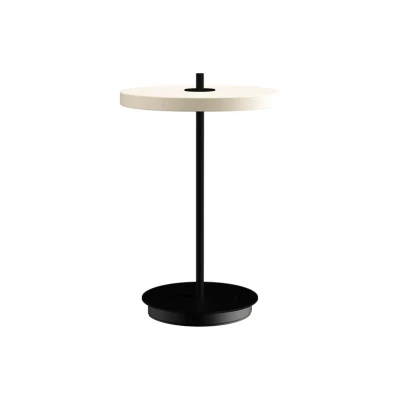 Image de UMAGE lampe à poser LED rechargeable Asteria Move blanc perle/noir 31cm