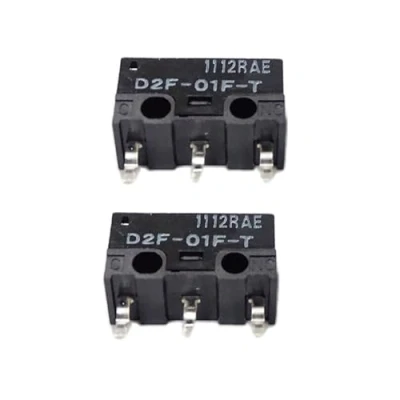 Image de Lot de 2/10 micro interrupteurs souris 10 millions clics à 3 broches Gris japonais D2F 01F T Commutateurs fin course