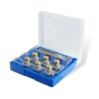 Image de CCLIFE 6pcs kit de réparation du Filetage Carter d&#039;huile M13 x 1,5 mm Outil Bouchon vidange