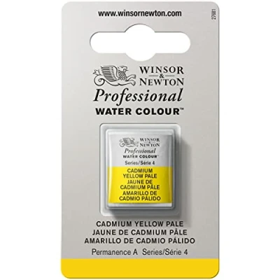 Image de Winsor &amp; Newton Aquarelle Professionnel Peinture Aquarelle, Haute Luminosité, Résistante à la Lumière, Qualité Archive, Demi Godet, Couleur Jaune de Cadmium Pâle ROW