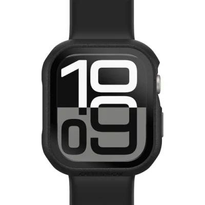 Image de Otterbox Bumper Eclipse avec Protecteur d&#039;écran intégré pour Apple Watch Series 10 46mm, Verre trempé, Antichoc, Anti Chute, Coque de Protection, élégant Watch, Noir