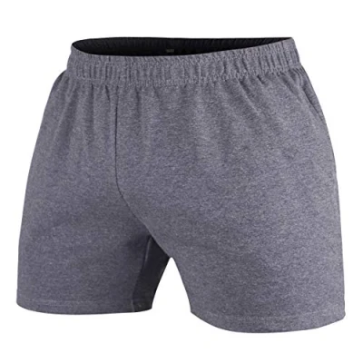 Image de Hommes La Musculation Gym Faire des Exercices Short Terry Cotton,Gris Fonce,XL