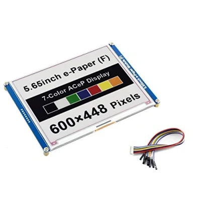 Image de waveshare 5.65inch E Paper Display Module 600x448 Pixels Colorful ACeP 7 Color Ink eink Screen epaper for Raspberry Pi 4B/3B+/3B/2B/Zero/Zero W/Zero WH,Jetson Nano,STM32,Arduino