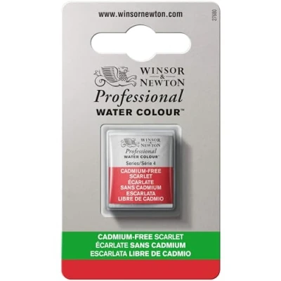 Image de Winsor &amp; Newton Aquarelle Professionnel Peinture Aquarelle, Haute Luminosité, Résistante à la Lumière, Qualité Archive, Demi Godet, Couleur Ecarlate sans cadmium