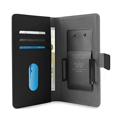 Image de PURO UNIWALLET3BLKXXL coque de protection pour téléphones portables 15,2 cm (6&quot;) Folio Noir
