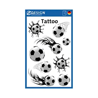 Image de Avery Zweckform Tatouages de football 9 Aufkleber Coloré